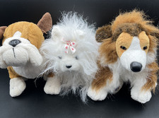 Ganz Webkinz Lot 3 Stuffed Animals No Codes Bulldog Yorkie and Collie
