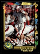 1991 Wild Card Browning Nagle Rookie New York Jets #44. rookie card picture