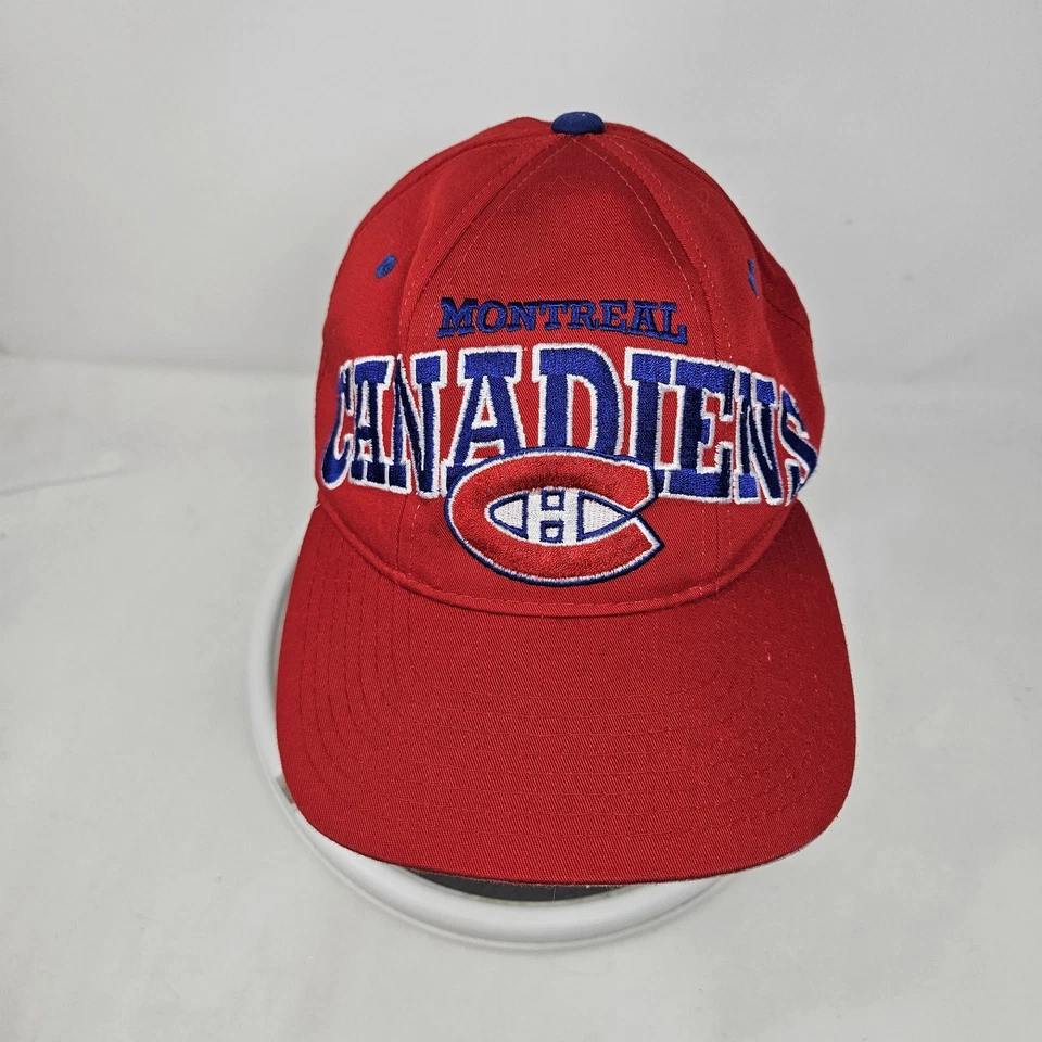 Gorra de colección Montreal Canadiens Snap Back para hombre roja NHL hockey starter años 90 Foto 2 de 4