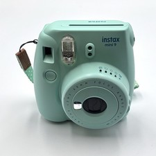 Fujifilm Instax Mini 9 Instant Film Camera Mint Green w/Strap - Working