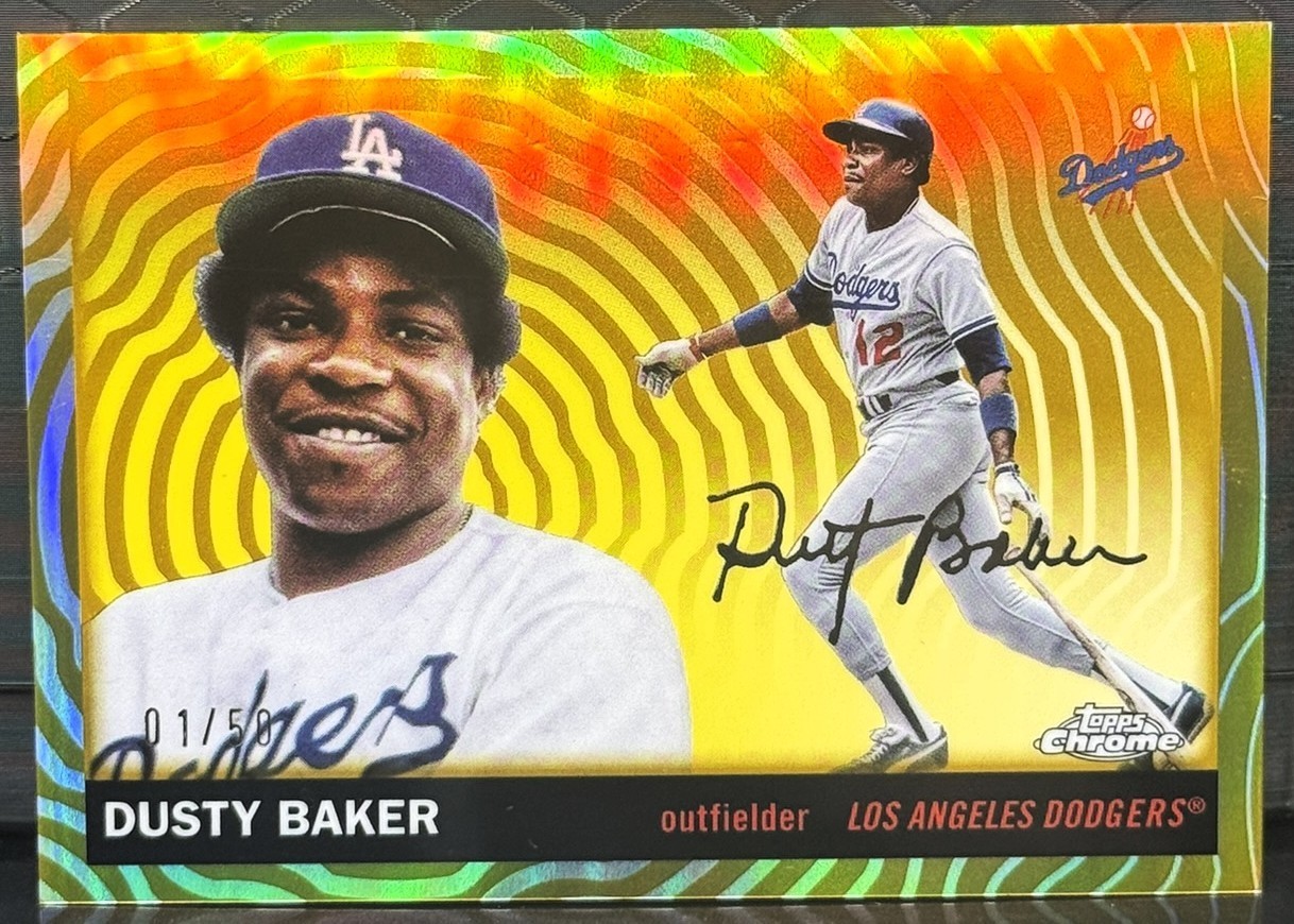 2025 Topps Chrome Platinum #391 Dusty Baker Gold Vibrations 1/50 -First On Print