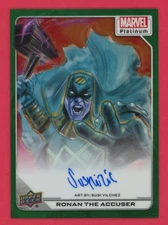 2023 Marvel Platinum Suspiria Vilchez Auto /10 Green Rainbow Ronan the Accuser