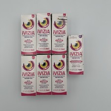  7 iVIZIA Sterile Lubricant Eye Drops For Dry Eyes 6X 5mL  1X 10mL