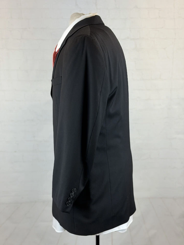 Traje de tres botones negro liso Austin Reed para hombre 42S 34X27 $595 Foto 3 de 4