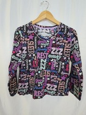 Secret Treasures Pajama Top Girls 8-10 Multicolor Stars Graphic Sleepwear