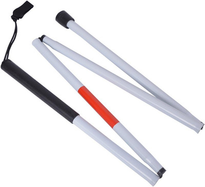Baitaihem Folding Blind Cane Reflective Red Folding Walking Stick for Vision Imp