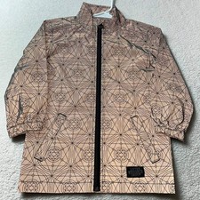 LRG Lifted Research Group Kid's Reflective Full Zip Rain Coat Y2K Pattern Size 4