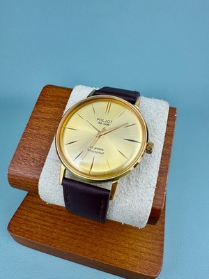 Poljot de Luxe Mens quartz Wristwatches Classic Ultra Slim ussr watch