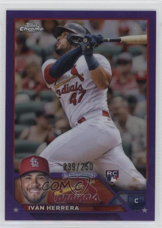 2023 Topps Chrome Purple Refractor 239/250 Ivan Herrera Iván Herrera #177 04br