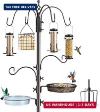 Bird Feeding Station Kit, 94-Inch, 6-Hook Metal Bird Feeder Pole
