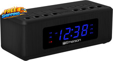 CK2023AM/FM Dual Alarm Clock Radio with 0.6 Blue LED Display 4-Level Dimmer