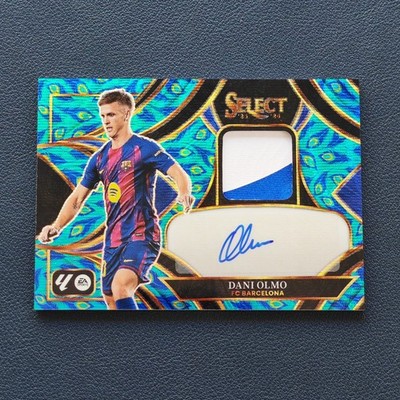Dani Olmo 2025-26 Panini Select La Liga #AM-DO Patch Peacock Auto