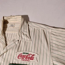 60’s Coca-Cola Lee Sanforized Uniform Shirt (RARE) VTG Sz 16-16 1/2 - Imperfect