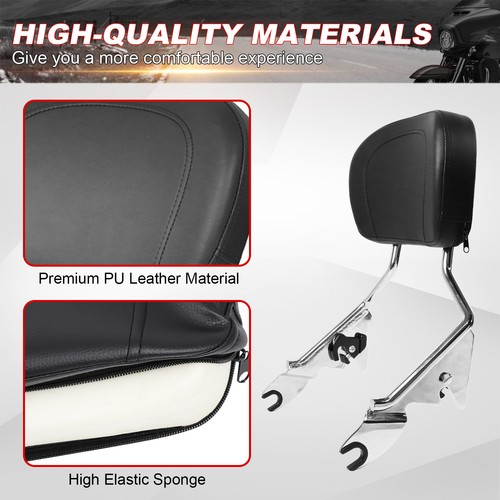 Respaldo desmontable Sissy Bar para Harley Road King Street Electra Glide 2009-24 - Imagen 3 de 7