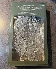 9’ LED Gem Garland, 100 Warm White LED Lights, Christmas, Holiday, Weddings NEW