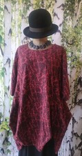 LA BASS Germany 48 50 Sweater Longshirt Tunika Zipfelkleid Shirtkleid Batik 90er