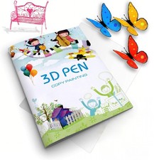 3D Printing Pen Drawing Book Reusable 40 Patterns Template for 3D Pen Kids Gift