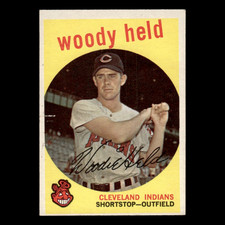 Woody Held #266 1959 Topps Cleveland Indians Baseball Card MLB EX