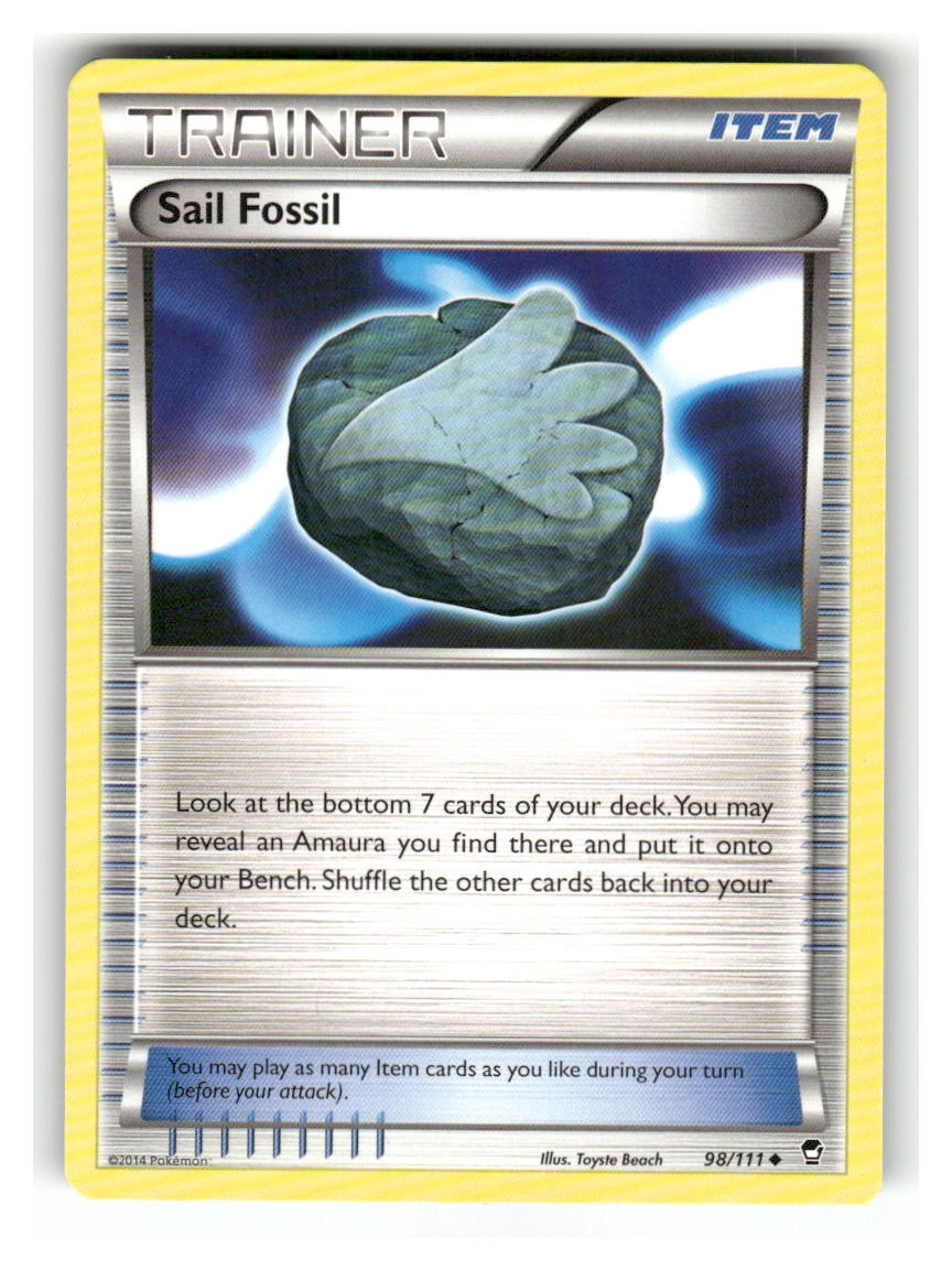 Sail Fossil 98/111 Uncommon Furious Fists Pokemon Moderately Played
