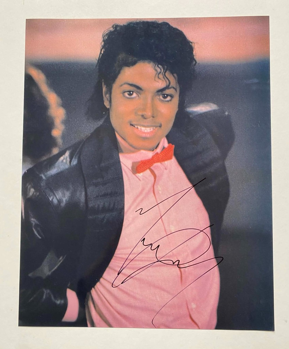 Michael Jackson Signed Photo 16x20 JSA Full LOA Billie Jean Era