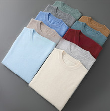 New Autumn-Winter Woolen Sweater for Men, Round-Neck Pullover Large Size