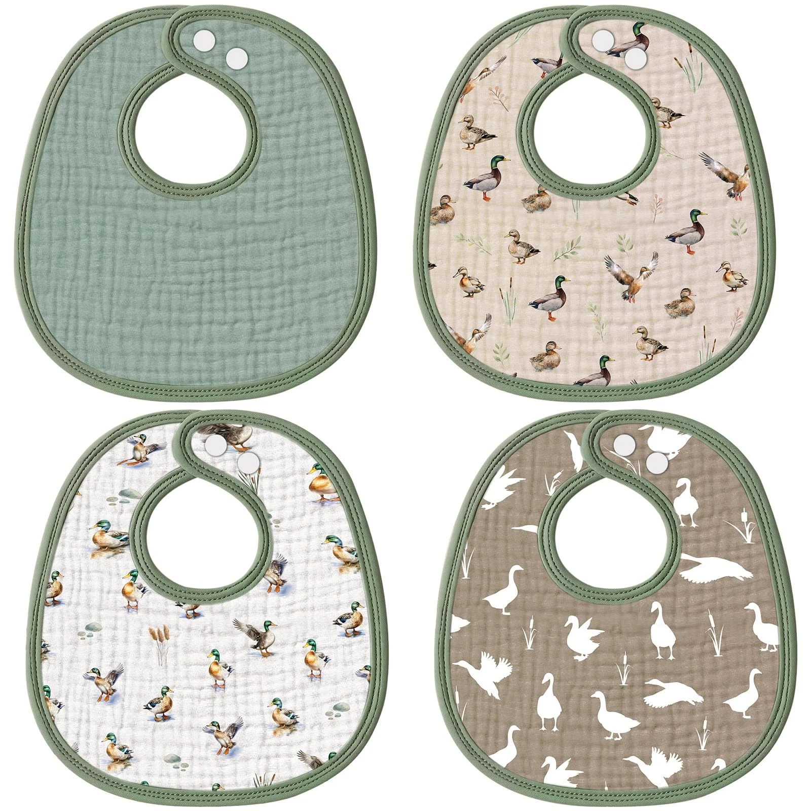 4 Piece Mallard Ducks Drooling Bibs for Baby Boys Girls, Soft Triple Layer Co...
Opens in a new wind