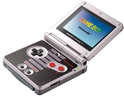 Nintendo Game Boy Advance SP Videospielkonsole NES Edition + Spiele Bundle