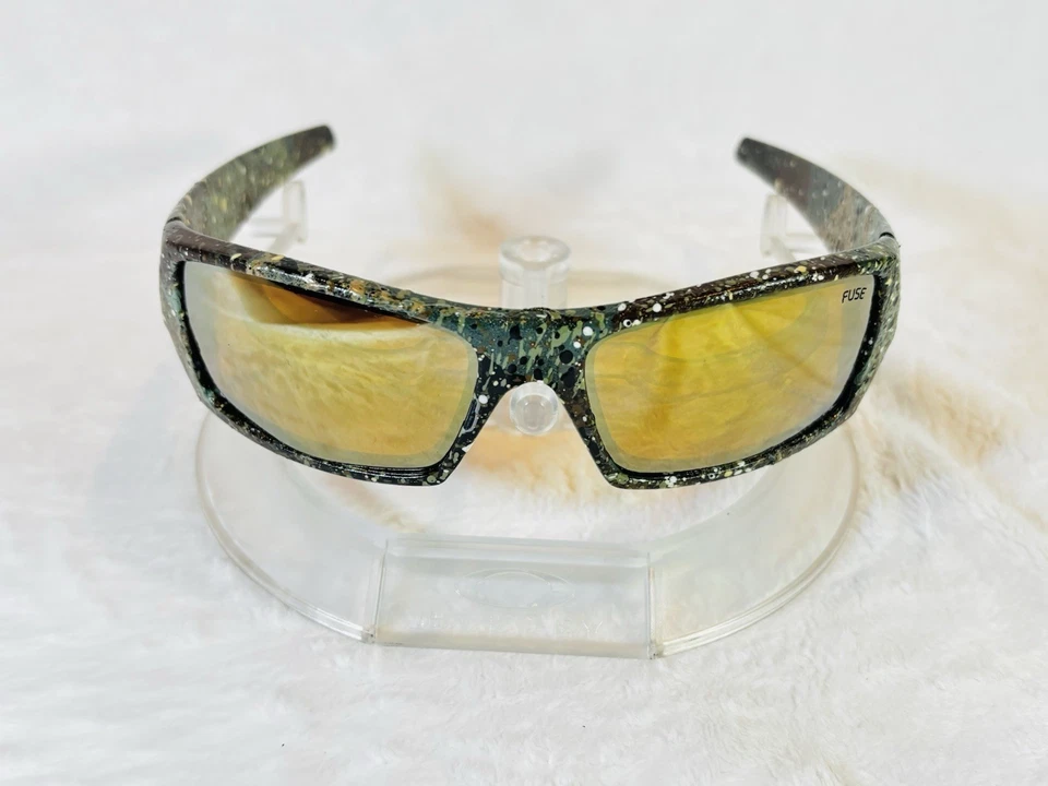 Custom Oakley Gascan Camouflage Splatter Sunglasses with Bronze Mirror Lenses - Image 3 of 4
