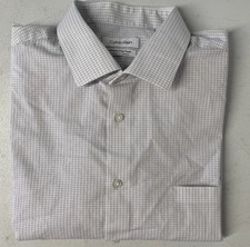 CALVIN KLEIN Men Wrinkle Free Stretch Dress Shirt Regular XL 17-17.5 34/35 WHITE