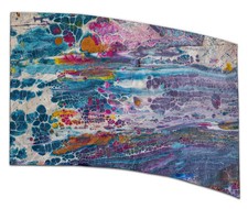 COLOR GUARD FLAGS VIBRANT FLUIDITY SILKS - NEW - 36" x 54" Standard Curved