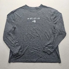 Recovered Men's Size Large Dark Gray Long Sleeve T-Shirt FRIGID Graphic