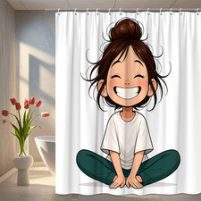 Fun Kids Shower Curtain - Bright and Cheerful Bathroom Decor