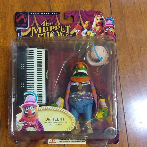 Palisades Toys The Muppet Show Dr. Teeth Figure with Keyboard & Logo Base