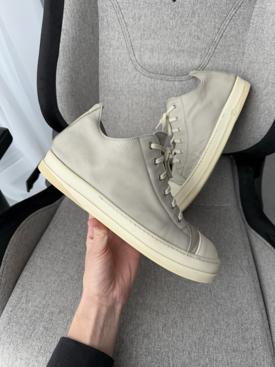 Rick Owens DRKSHDW Ramones Low Sneakers Men's 12 46 grey Leather