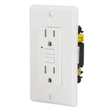 Tamper Resistant Self-Test Slim GFCI Outlet with LED Indicator and Wall Plate...