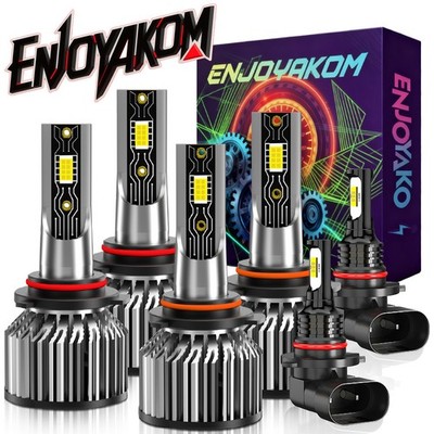 White LED Headlight + Fog Lights Bulb 6500K 26000LM For Toyota Corolla 2005-2008