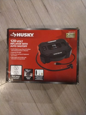 #ad Husky 120V Inflator With Auto Shutoff 1009 544 671 NEW $66.49
