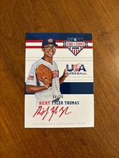 Ricky Tyler Thomas 2017 USA Baseball Stars Stripes Red Ink Auto #20 Cubs /10