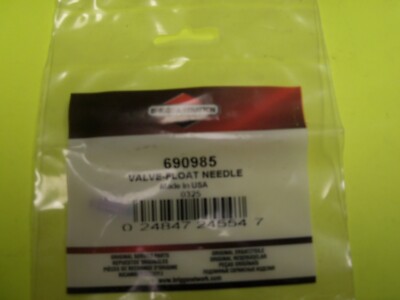 New Brigg and Stratton OEM Valve-Float Needle, 690985 MD34 MD35