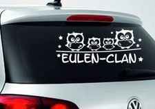 Aufkleber Auto Car Autoaufkleber Eule Uhu Comic Eulen Clan Familie Sterne 83