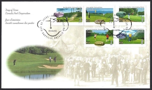 🍁Canada  #1553 -1557  "GOLF IN CANADA"   Brand New  1995  First Day Combo Cover