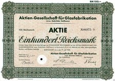 Spółka Akcyjna dla Produkcji Szkła vorm. Bracia Hoffmann 1930 100 RM
