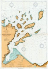1909 Nautical Map of Apostle Islands Lake Superior  