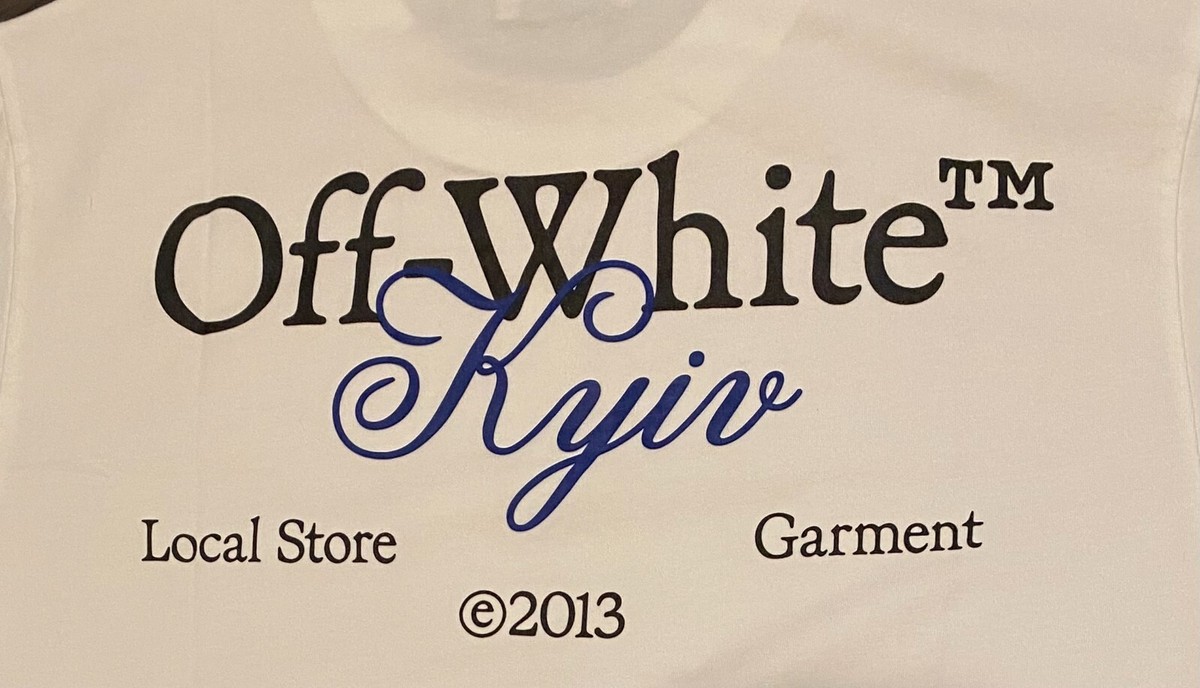 Off White Kyiv Local Store Garment Tee White Size [M] | eBay
