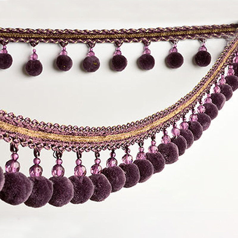 Passamaneria A Pon-Pom – 10 Mm – Colore Lampone – Vendita Al Metro - 5