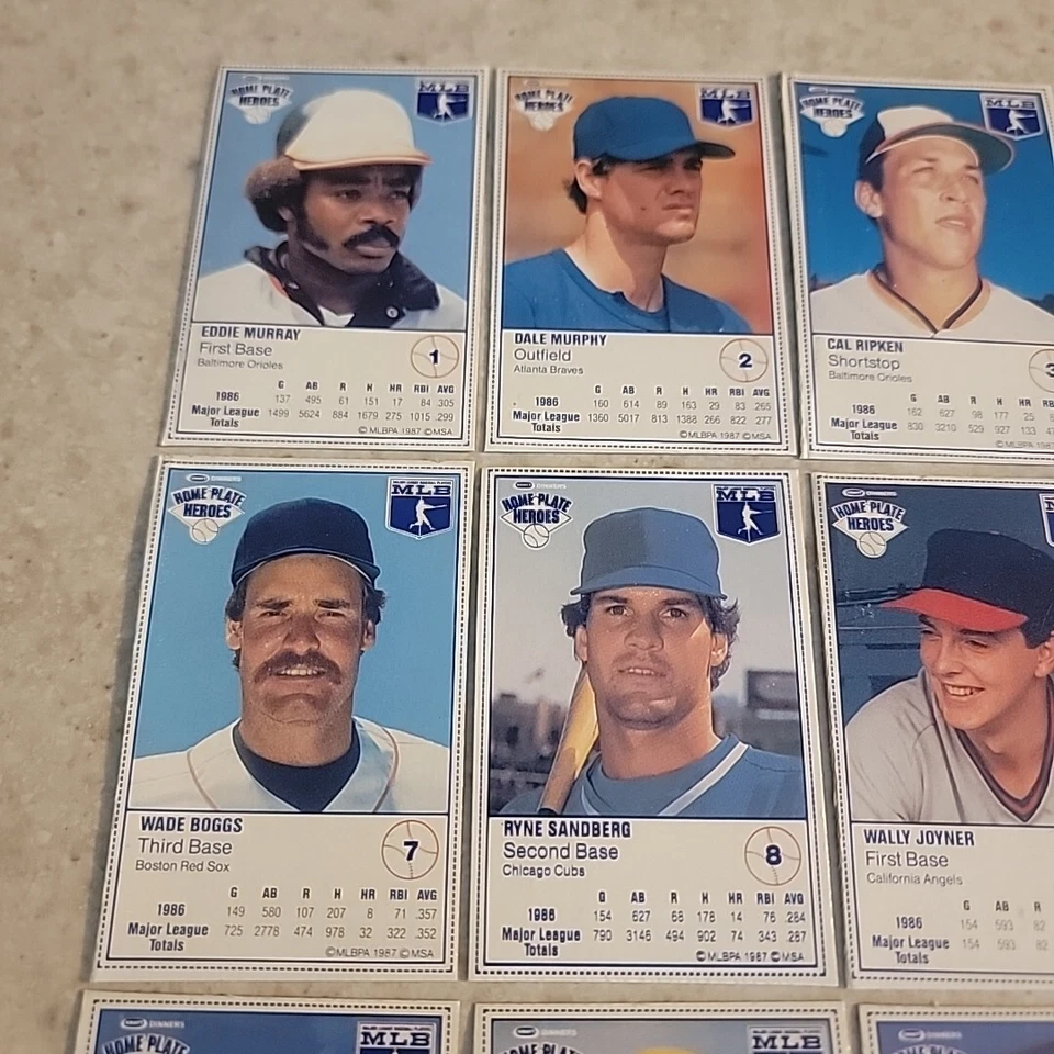 1987 Kraft Home Plate Heroes Single Cards Your Choice  - Image 2 of 4