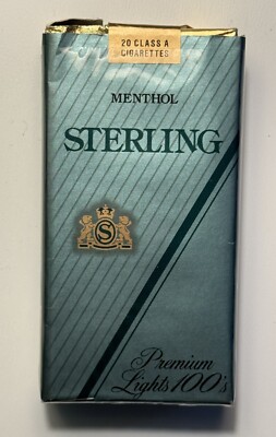 are sterling cigarettes good Vintage Sterling Menthol Cigarette 20 Pack Premium Lights 100's EMPTY BOX  NICE
