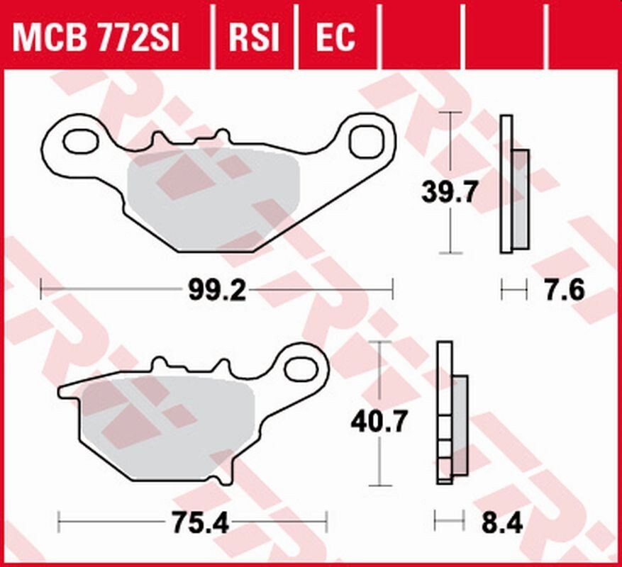 Plaquettes de frein Offroad ZF KH401 arrière Suzuki RM 85 pour la boue