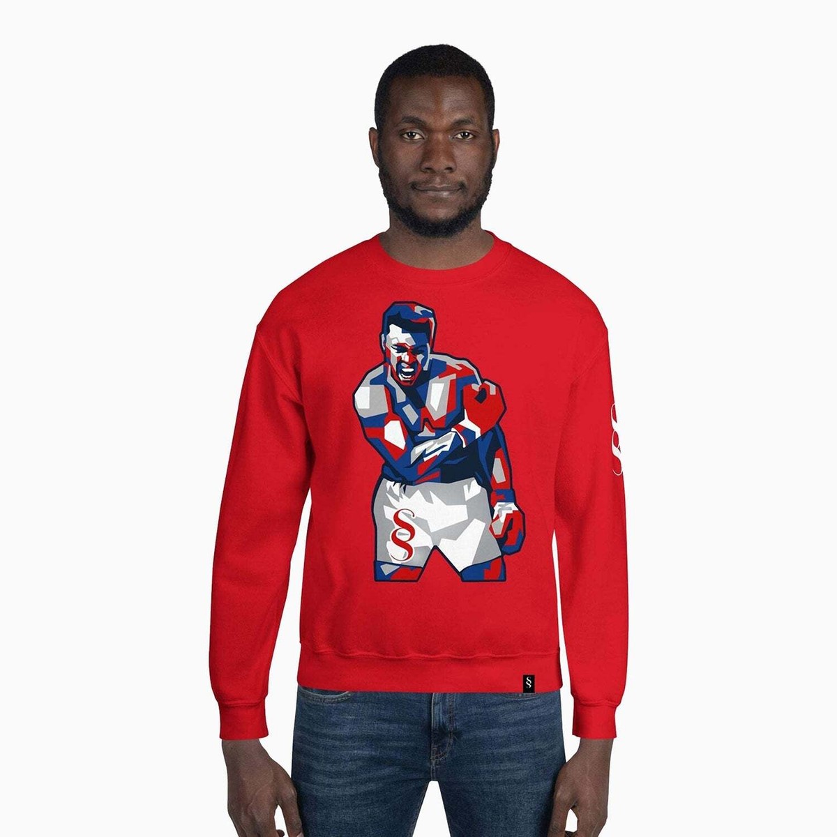 Savar Men's Muhammad Ali Graphics Crew Neck Sweatshirt | eBay