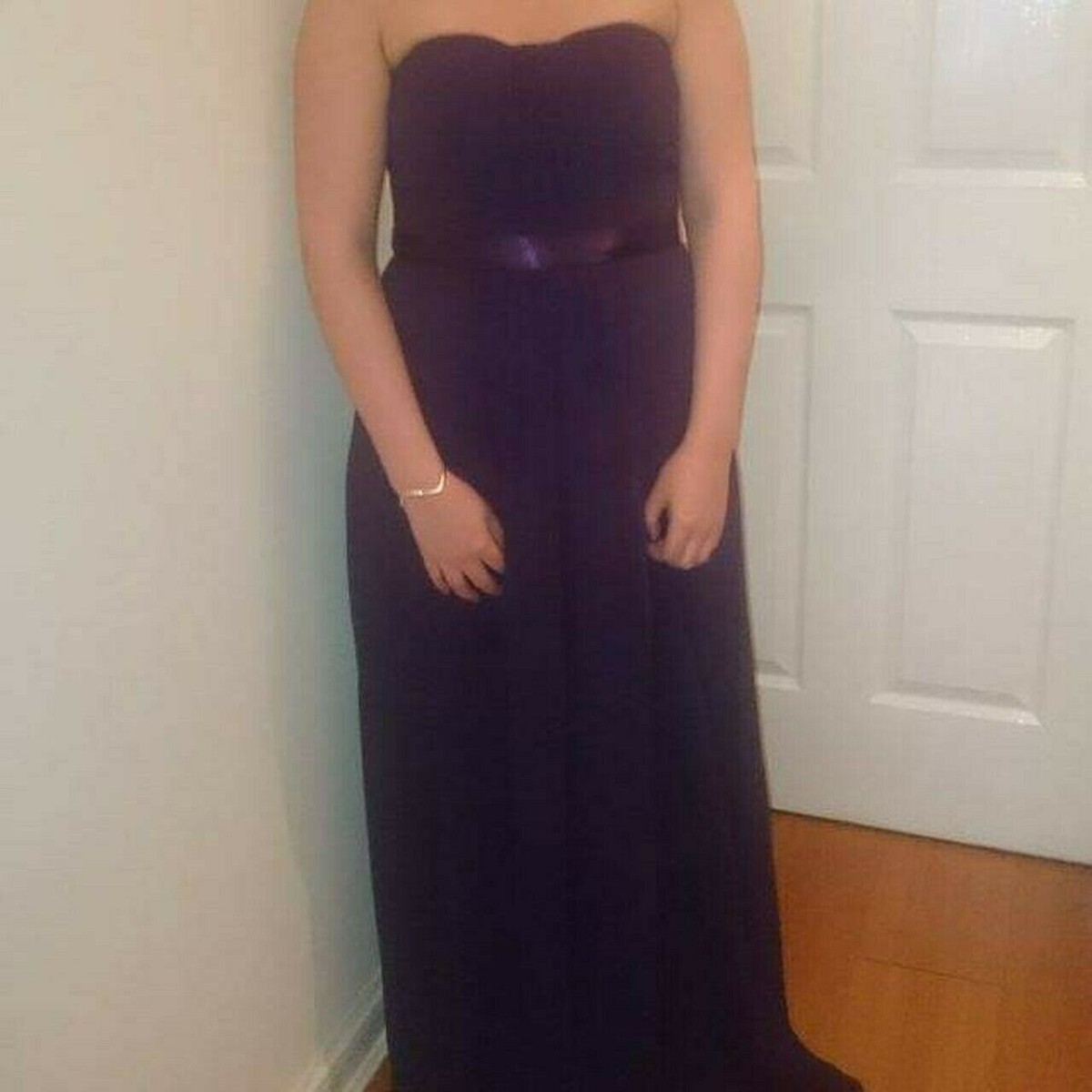 Robe Maxi De Soirée Violette Debut By Debenhams - Taille 12 Avec Étole - Portée Une Fois